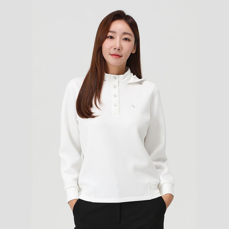 우븐배색 후드 티셔츠_QJ86031