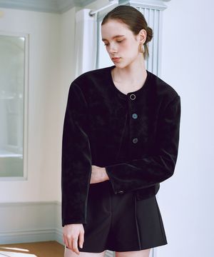 25FW 칼라2 GBTN  노바 모로레더자켓 블랙