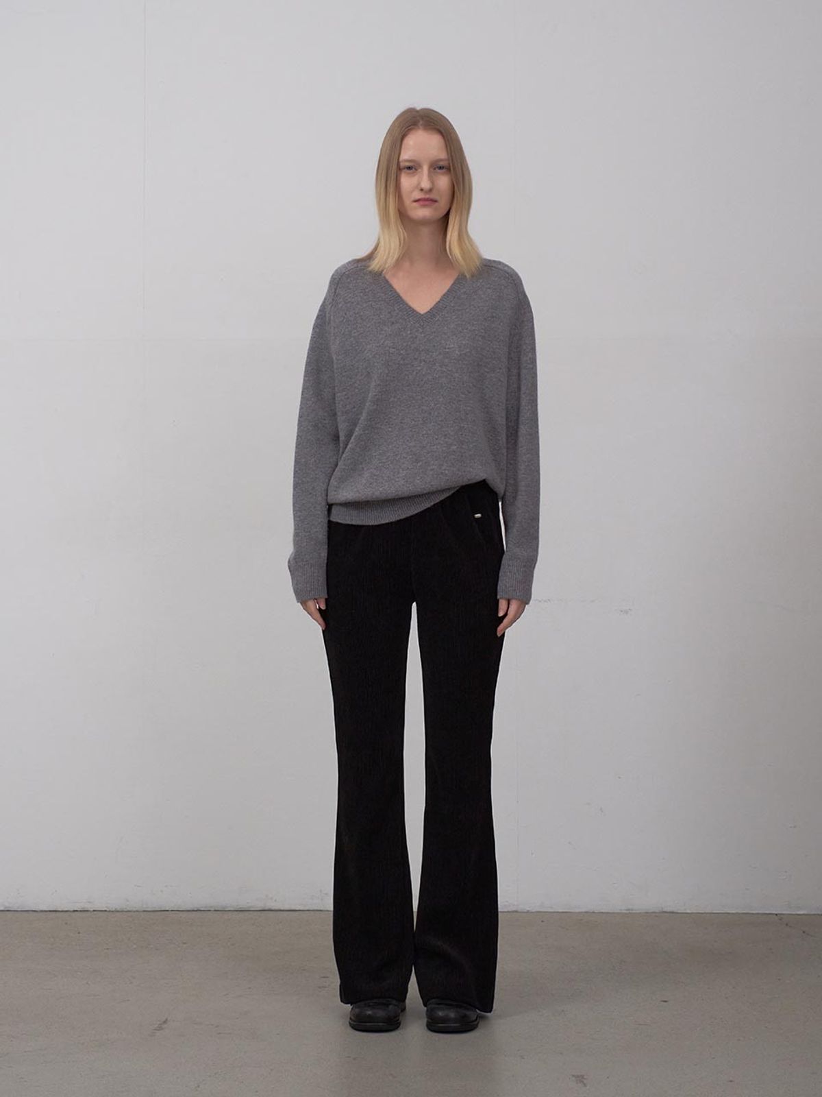 아틀리에 나인(ATELIER NAIN) WARM TEXTURE BANDING BOOTCUT PANTS(PT-5725)
