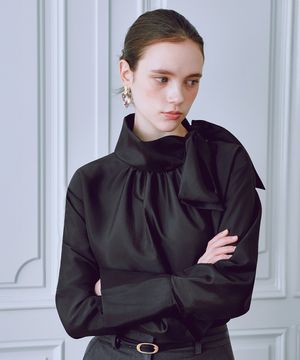 25FW 칼라1 GBTN 라라 블라우스 블랙  (투웨이)