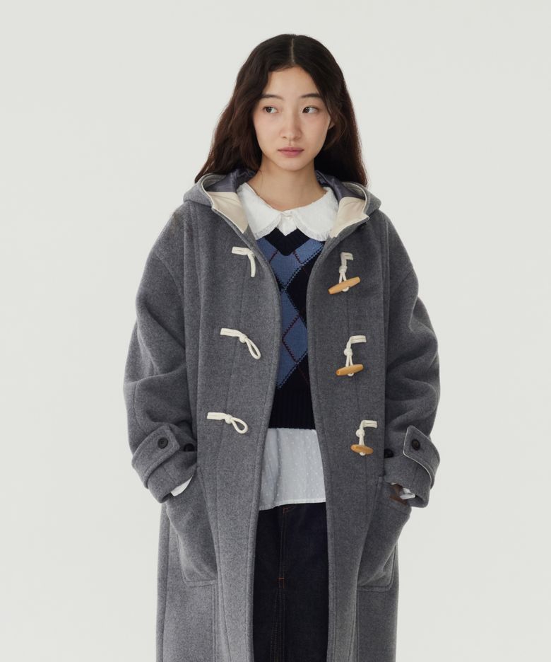 우먼 에딘 울 더플코트 (3Color)