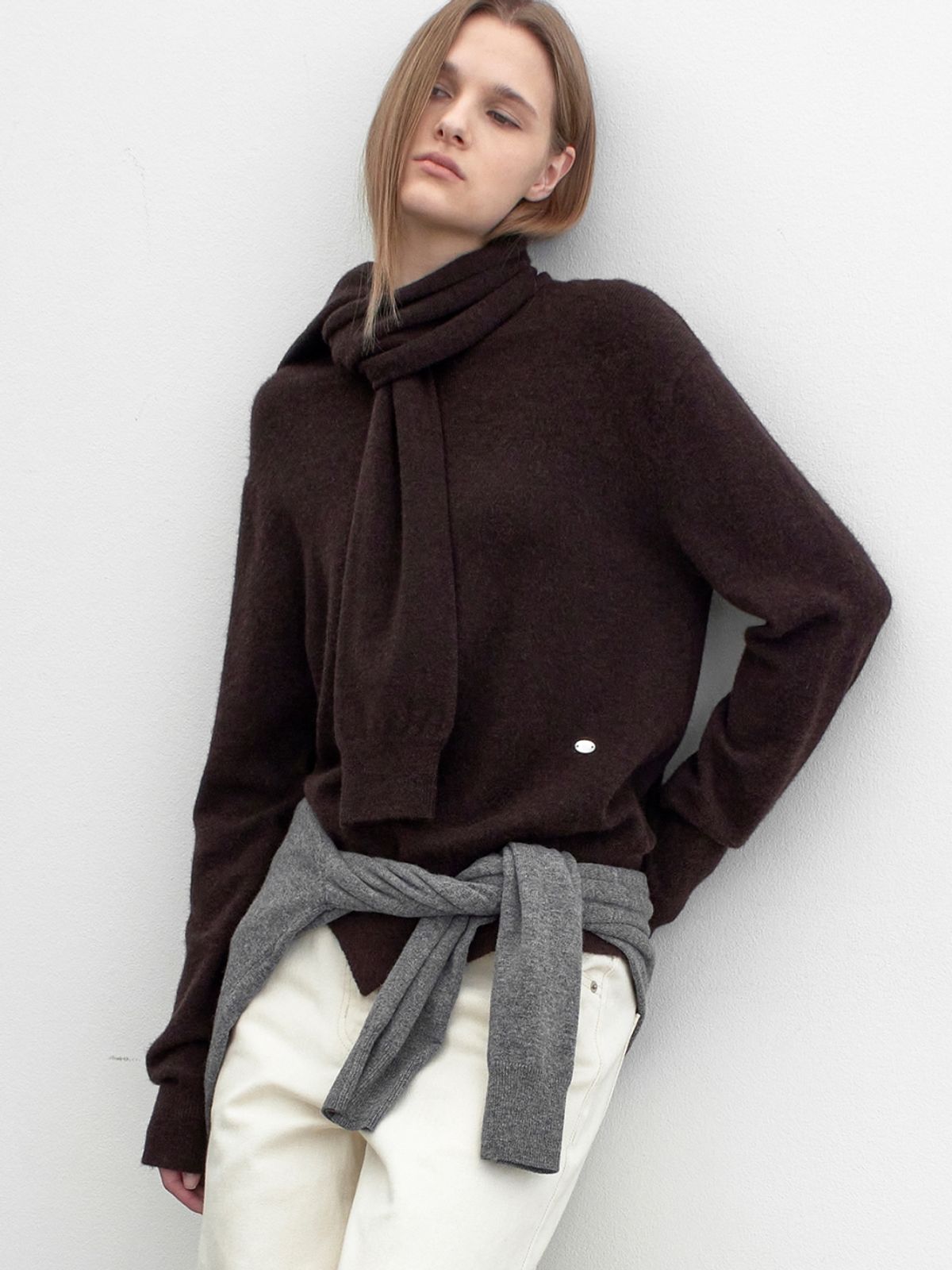 아틀리에 나인(ATELIER NAIN) MUFFER SET SOFT WOOL KNIT S(T-7145)