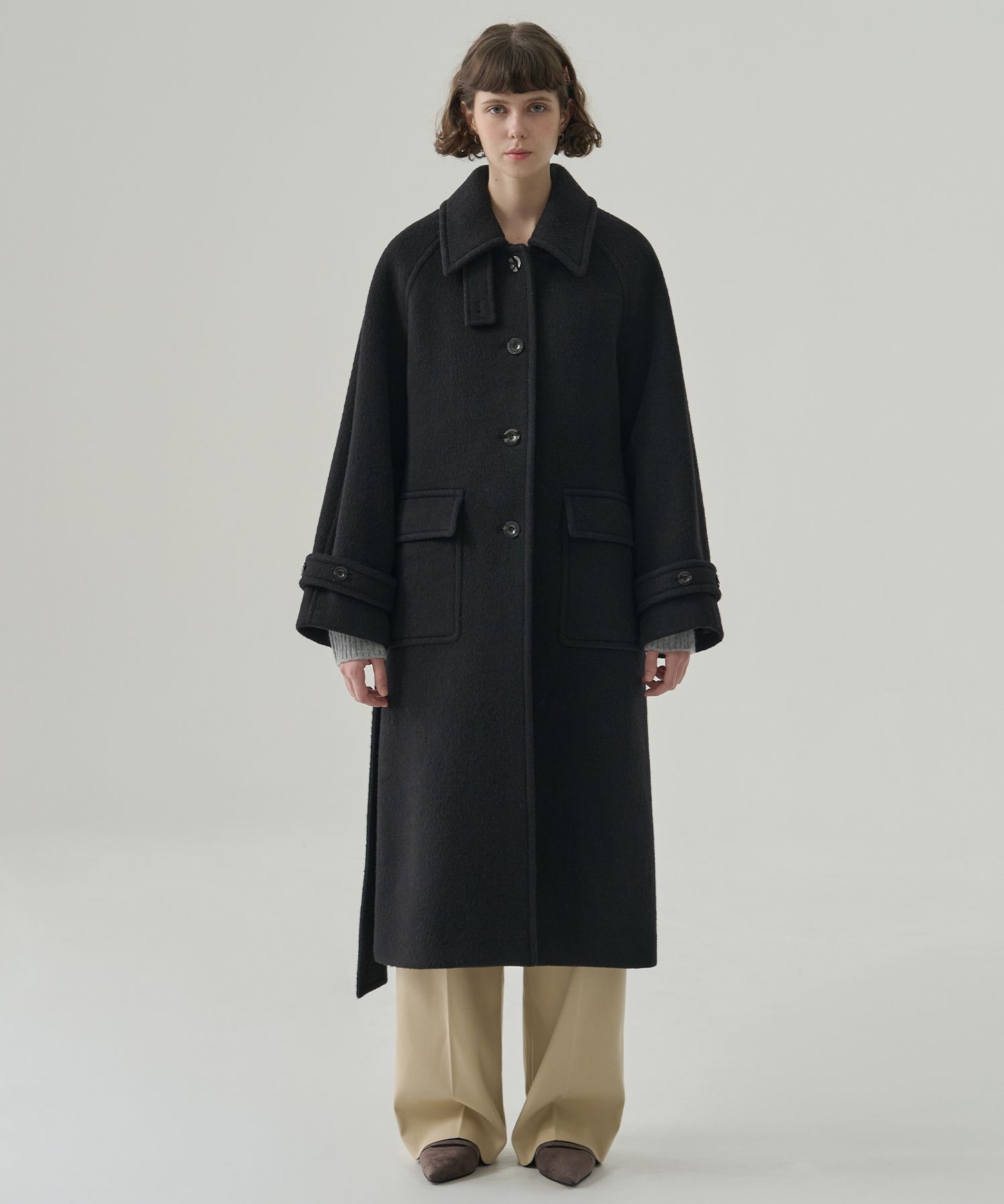 MUSINSA公式 | DRAWFIT WOMEN ラビットアンゴラウールバルマカンロング