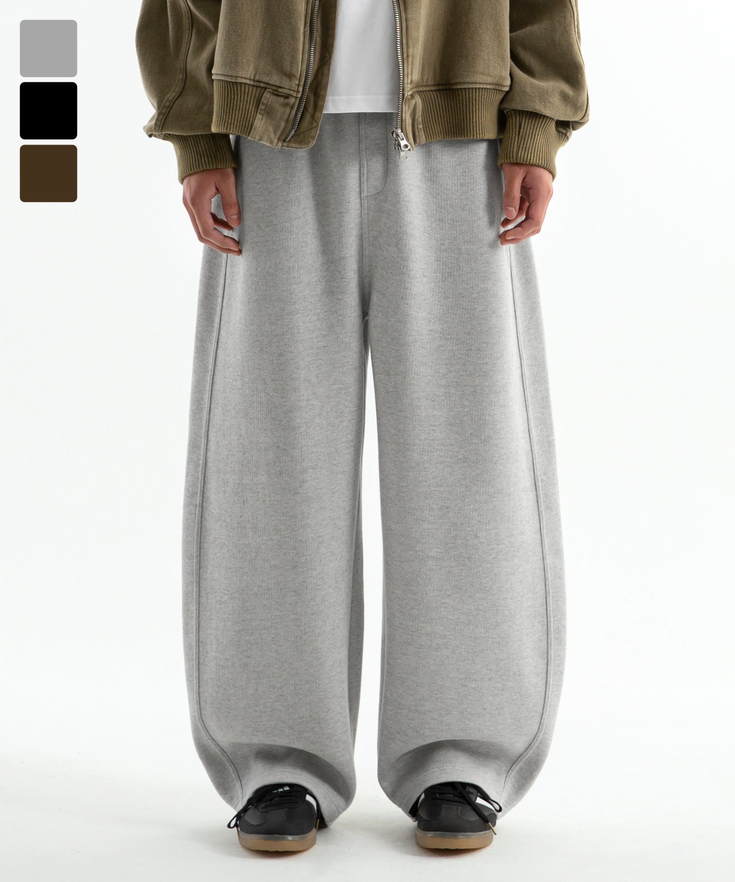 MUSINSA | BRENSON Node Curved Balloon Pants (3 Colors)