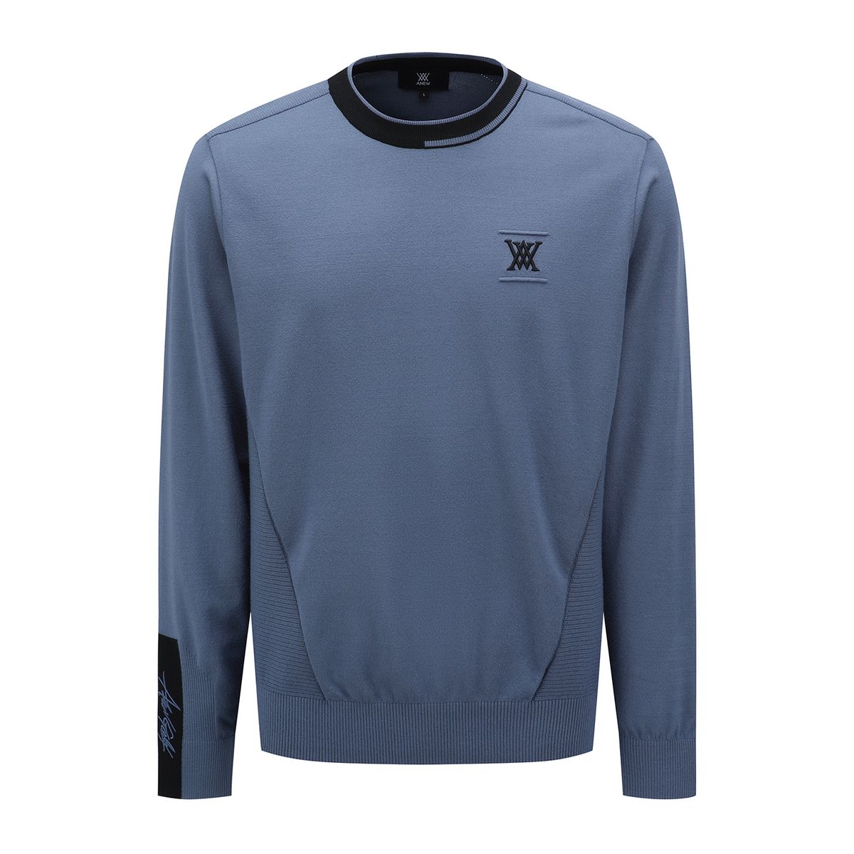 어뉴골프(ANEW GOLF) M TEXTURED MIX PULLOVER_BL