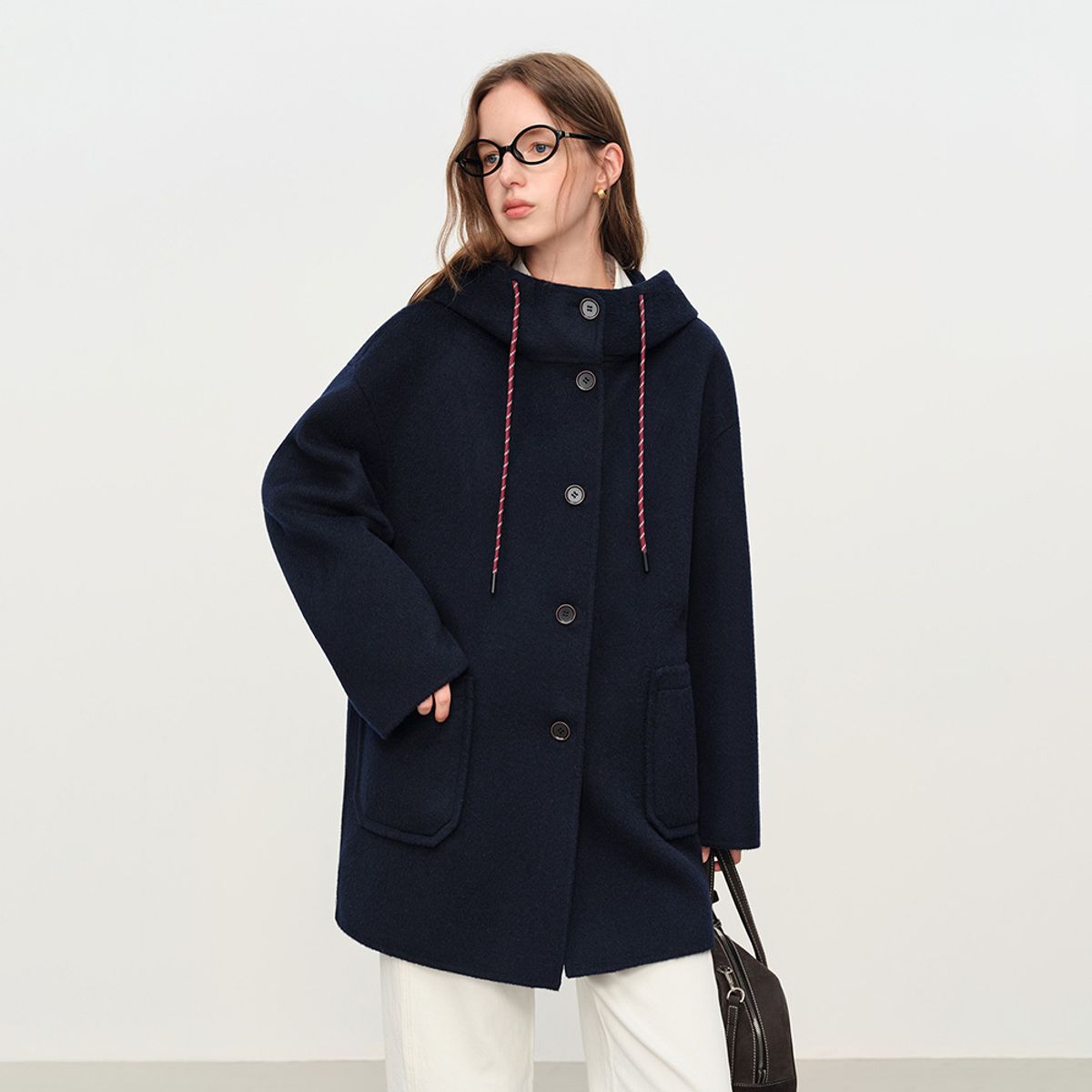 웬스데이딜라잇(WEDNESDAY DELIGHT) WD_String hooded mid-length coat_2color