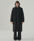 소프트 캐시미어 후드 스카프 더플 코트 [BLACK]