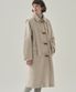 소프트 캐시미어 후드 스카프 더플 코트 [CREAM]