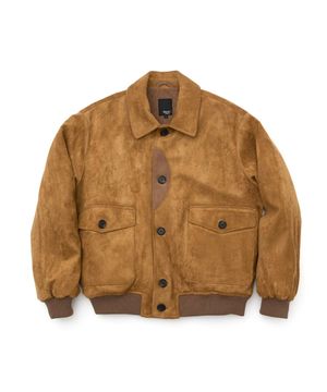 스웨이드 라이크 카라 블루종_BROWN