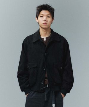 스웨이드 라이크 카라 블루종_BLACK