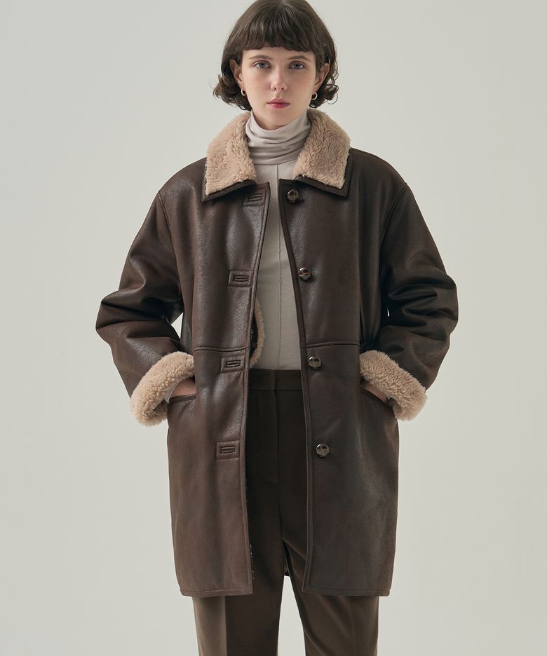 웰트 하프 시어링 자켓 [BROWN SUEDE]