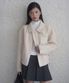 (woman) 비조 핸드메이드 하프 코트_Ivory