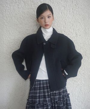 (woman) 비조 핸드메이드 하프 코트_2Color