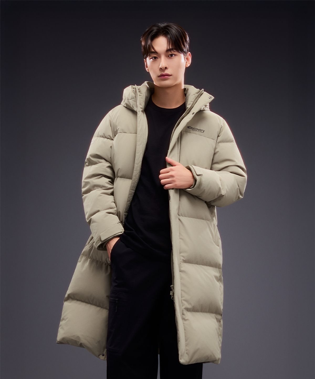 디스커버리 익스페디션(DISCOVERY EXPEDITION) 남성 레스터G 구스다운 롱패딩 (L/BEIGE)