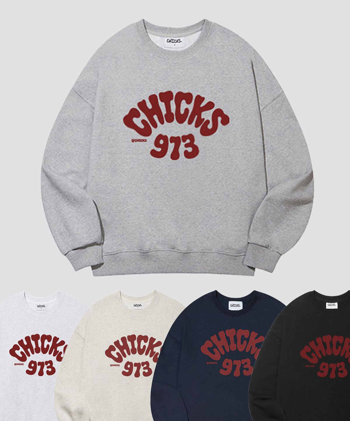칙스(CHICKS) 973 맨투맨 (5 Color / 기모 ver)