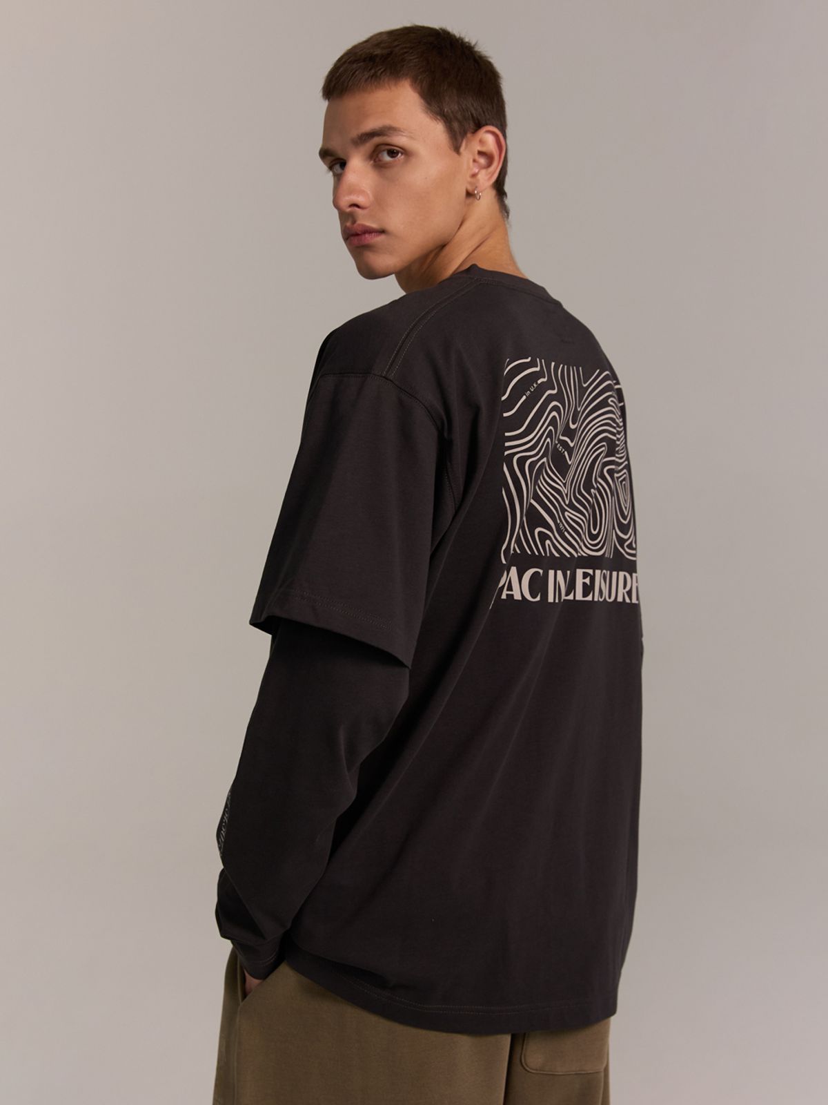 코브마스터(COBMASTER) LAYERED LONGSLEEVE [CHARCOAL]