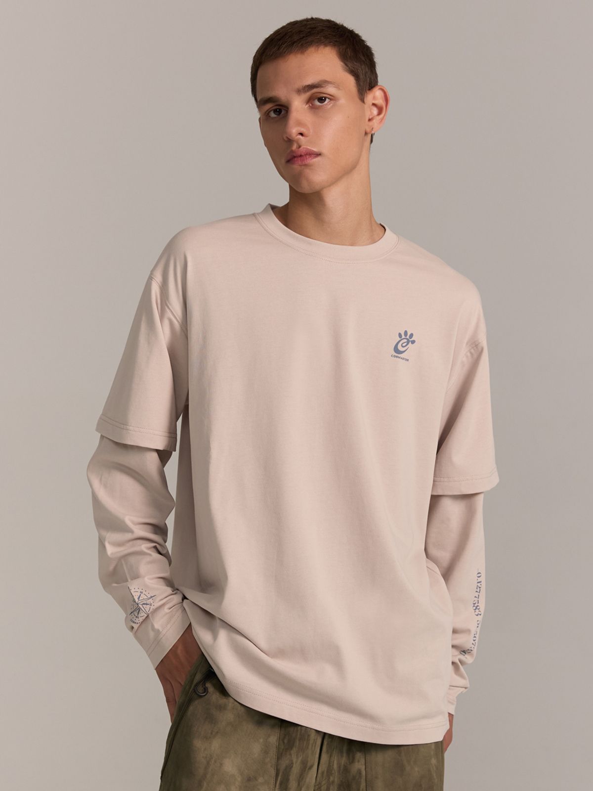 코브마스터(COBMASTER) LAYERED LONGSLEEVE [BEIGE]