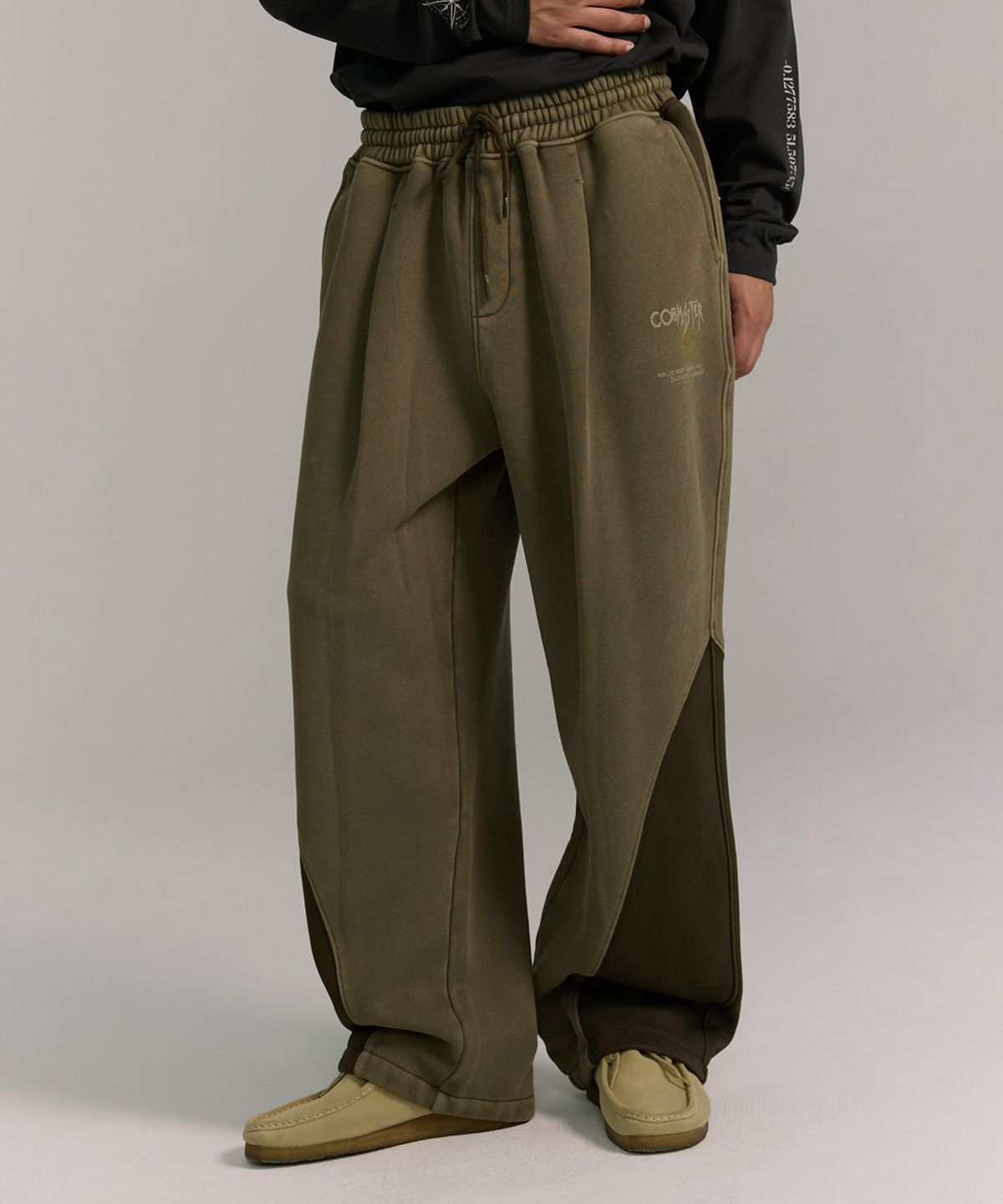 코브마스터(COBMASTER) DYED BLOCK SWEAT PANTS [KHAKI]