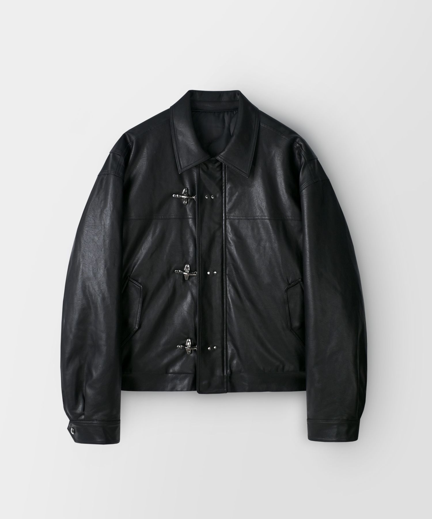 MUSINSA公式 | INDUST キルティングファイヤーマンレザージャケット_