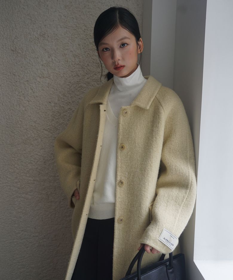 (woman) 알파카 핸드메이드 코트_Butter