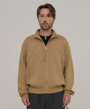 레이싱 니트 가디건_BEIGE