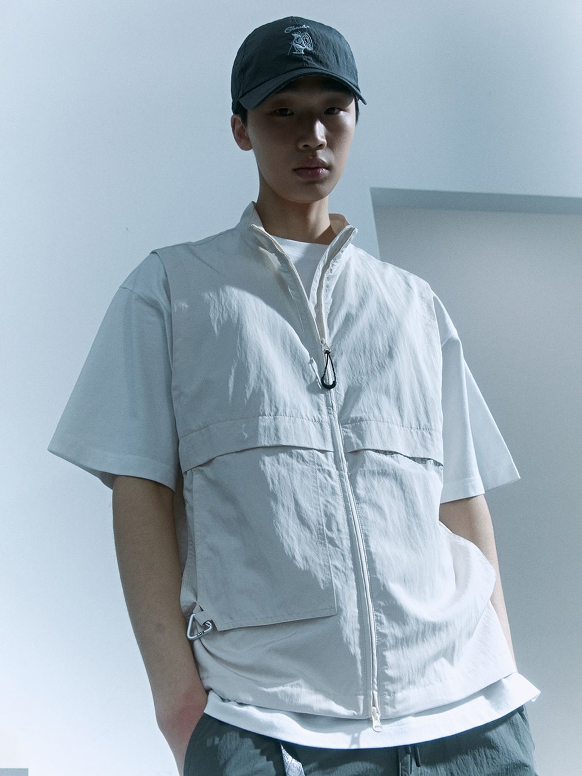 코브마스터(COBMASTER) BIG POCKET NYLON VEST [IVORY]