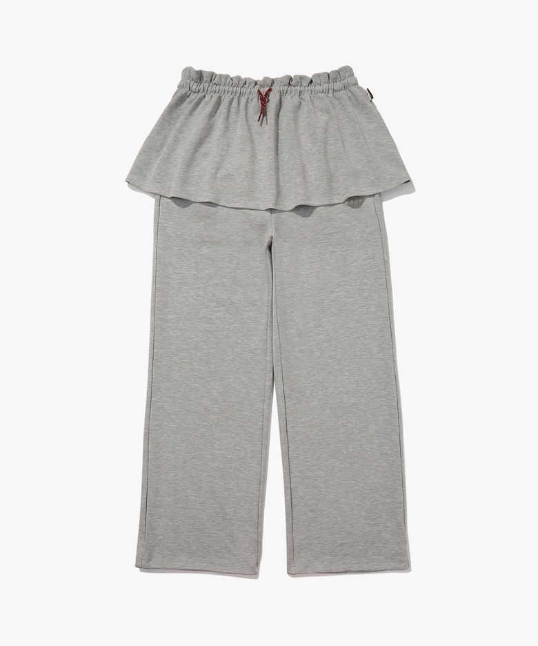 크로스코트 져지 스커트 팬츠 MELANGE GREY