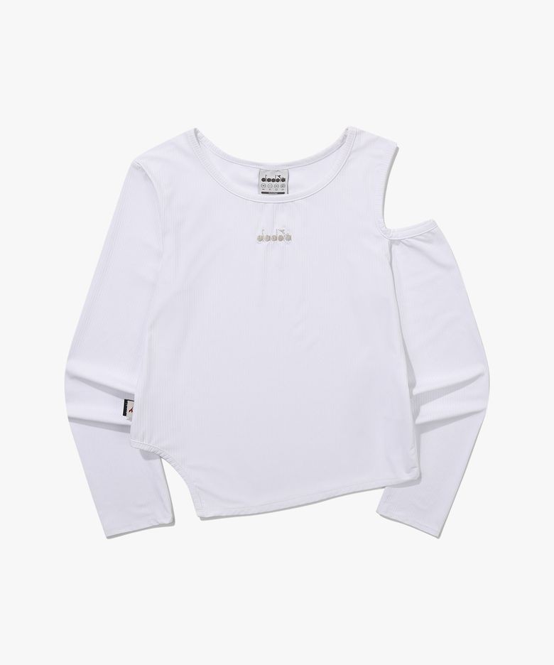 크로스코트 퍼포먼스 컷아웃 티셔츠 WHITE