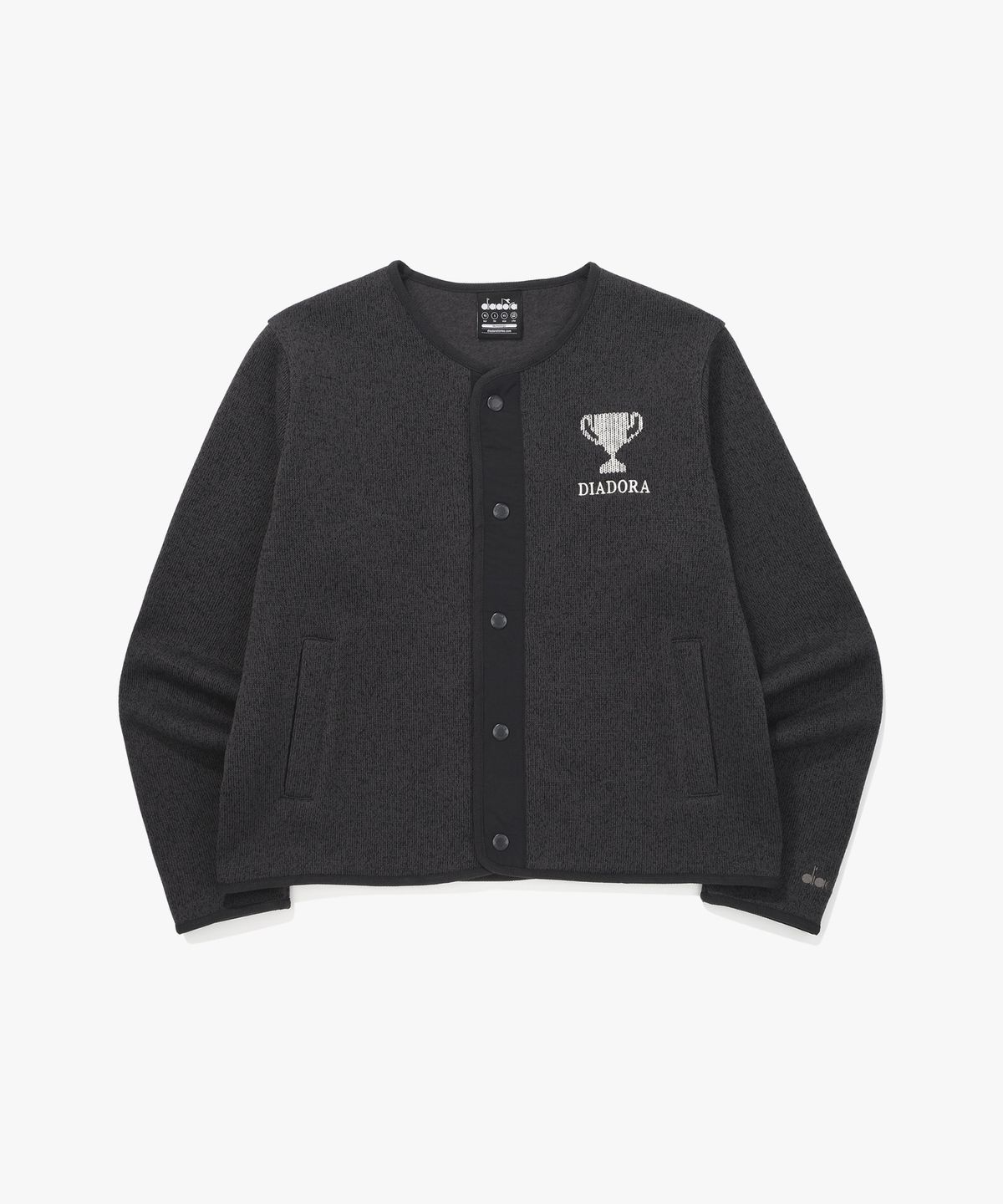 디아도라(diadora) 브러쉬드 코지 가디건 우먼 GREY