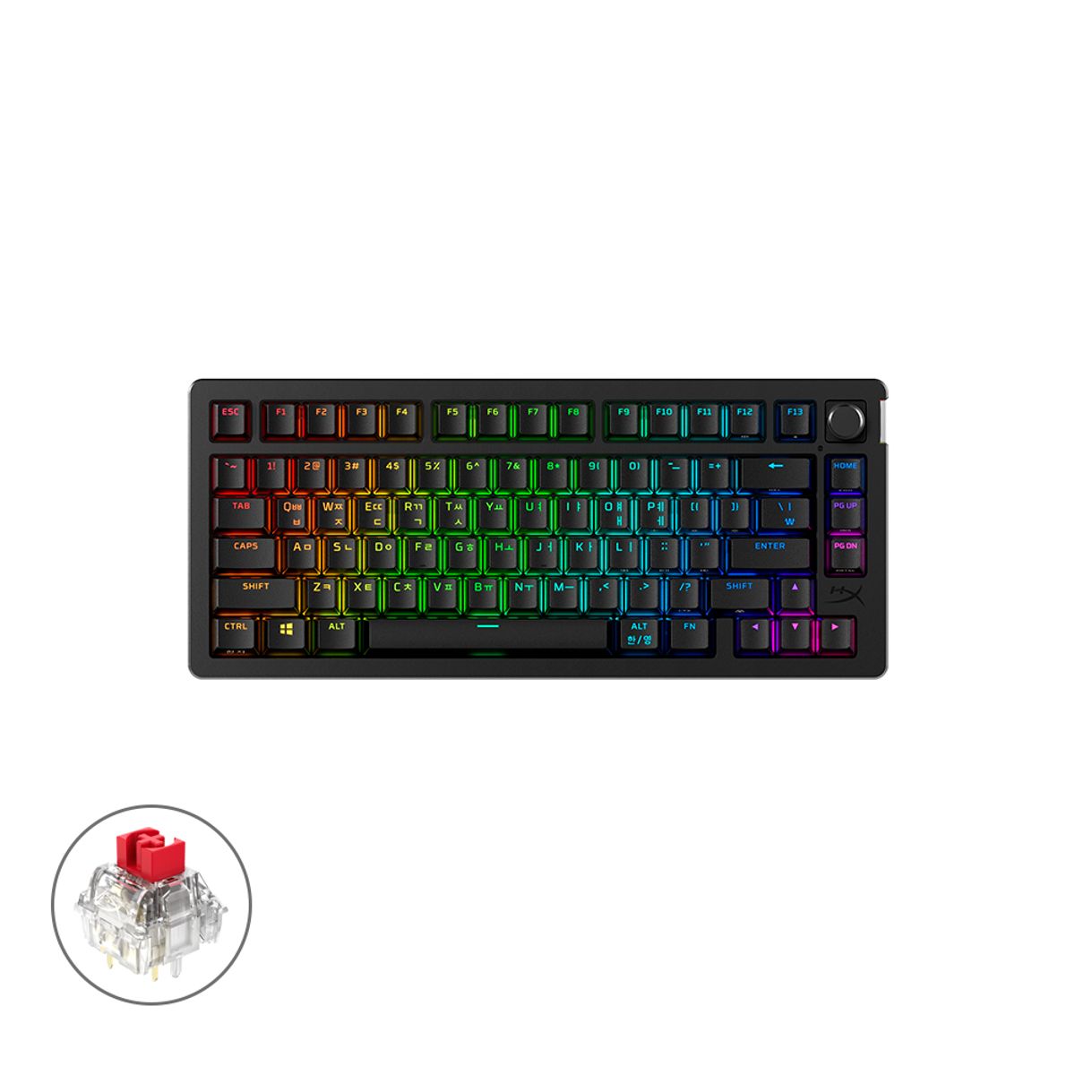 하이퍼엑스(HYPERX) 알로이 라이즈 75 적축 무선 게이밍 키보드