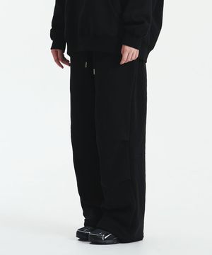 파라슈트 기모 스웻팬츠 블랙