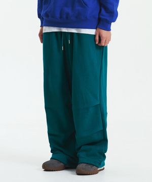 파라슈트 기모 스웻팬츠 그린