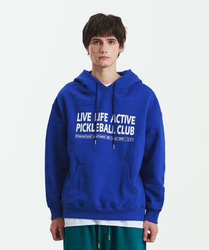 그래픽 기모 후디 블루