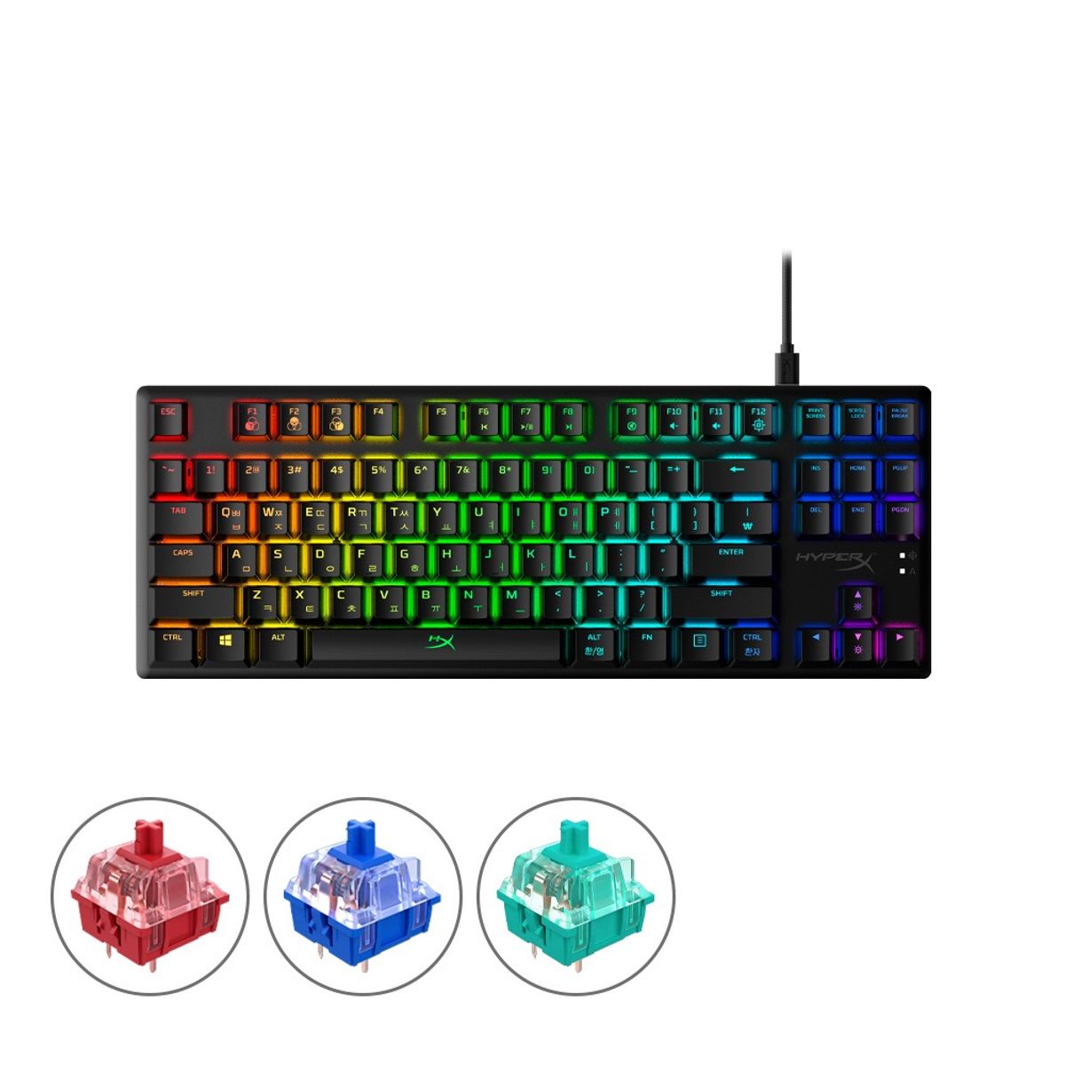 하이퍼엑스(HYPERX) 알로이 오리진 코어 적축 텐키리스 키보드