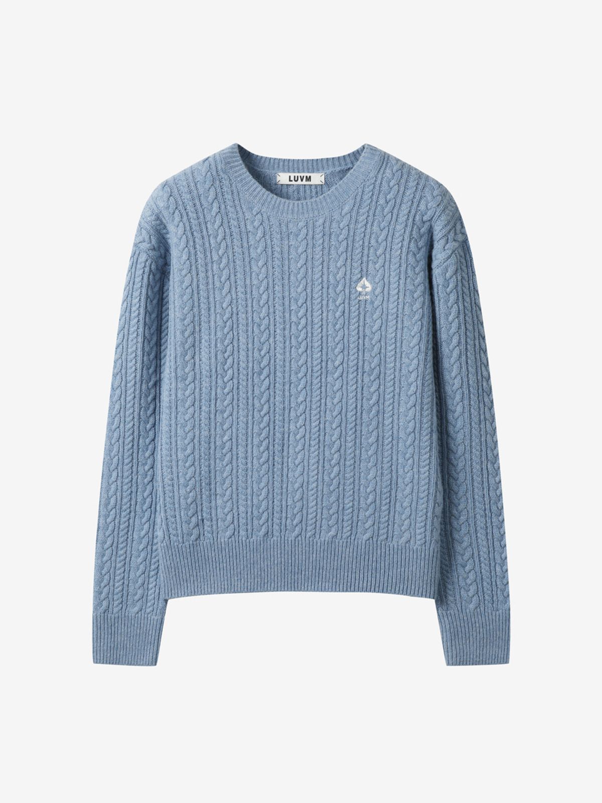 엘유브이엠(LUVM) RIBBED KNIT PULLOVER_SKY BLUE