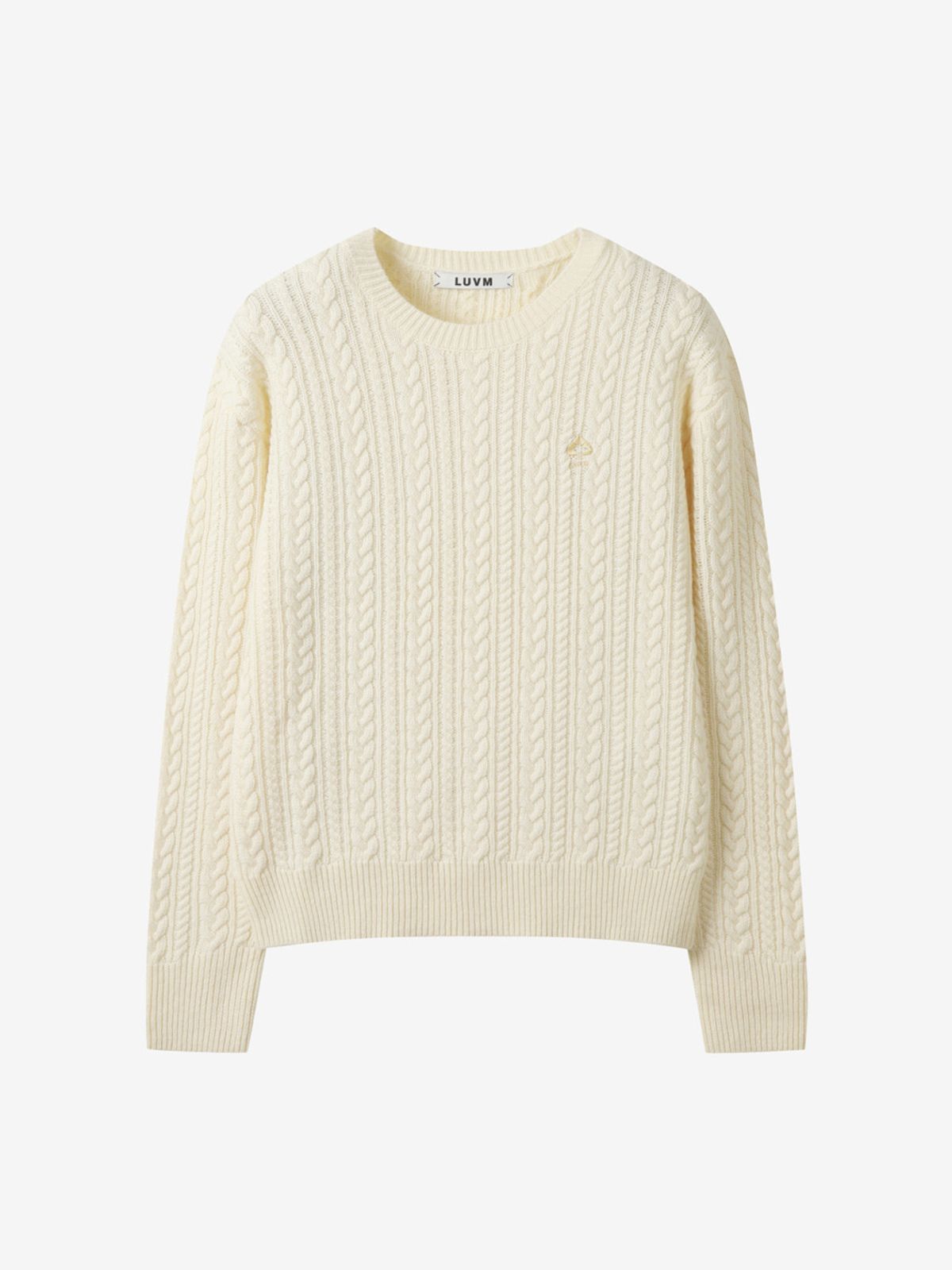 엘유브이엠(LUVM) RIBBED KNIT PULLOVER_CREAM