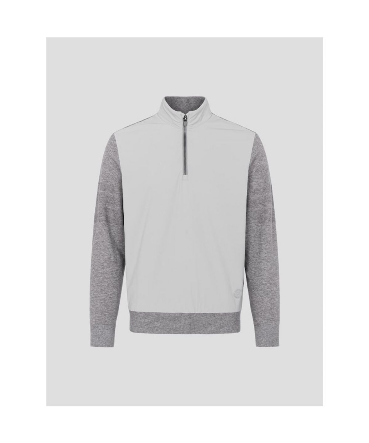 빈폴골프(BEANPOLE GOLF) 남성 우븐 하이브리드 니트 반집업 - 그레이