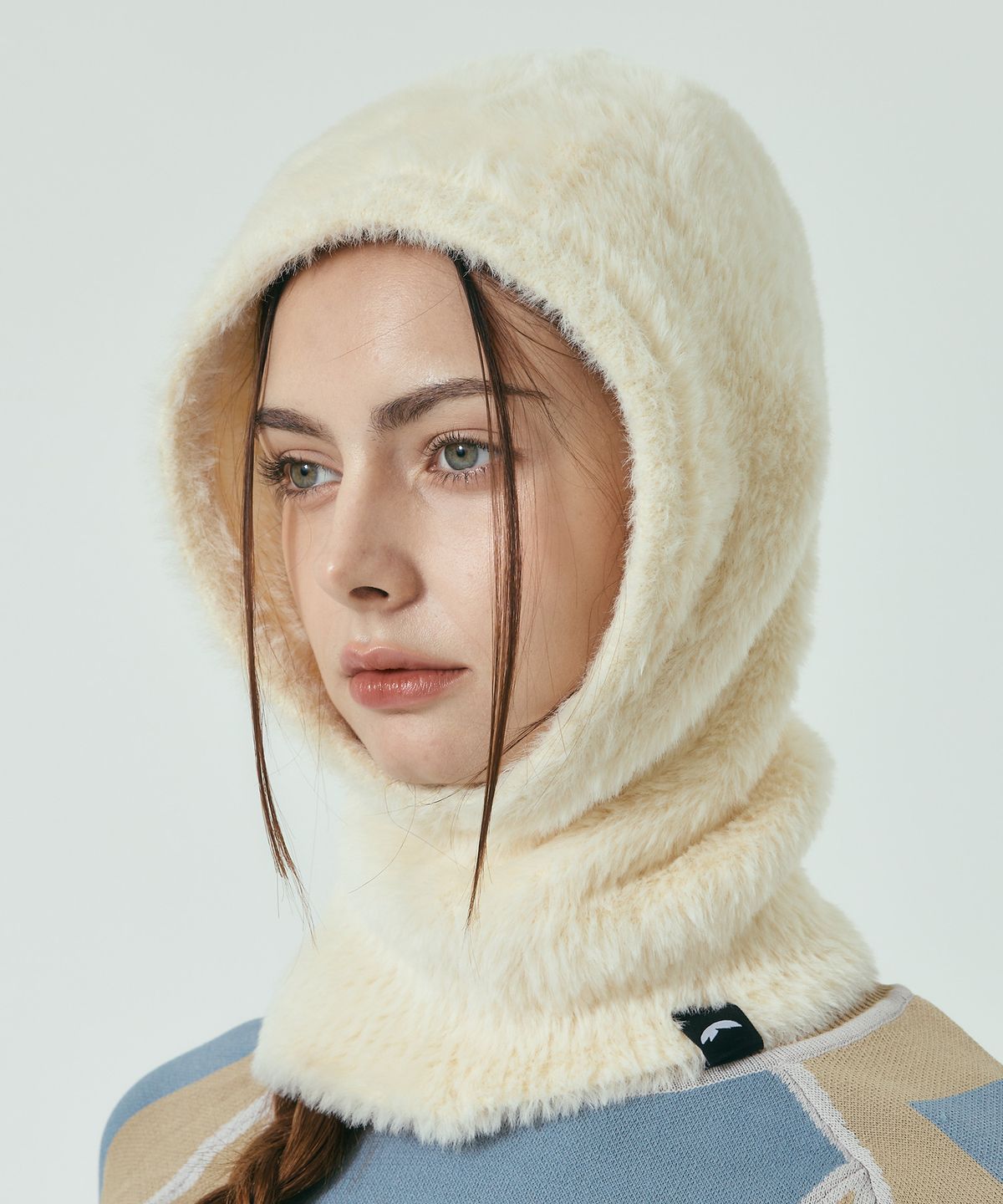 산로(SANRO) [UNISEX] 플러피 플리스 바라클라바 - 아이보리