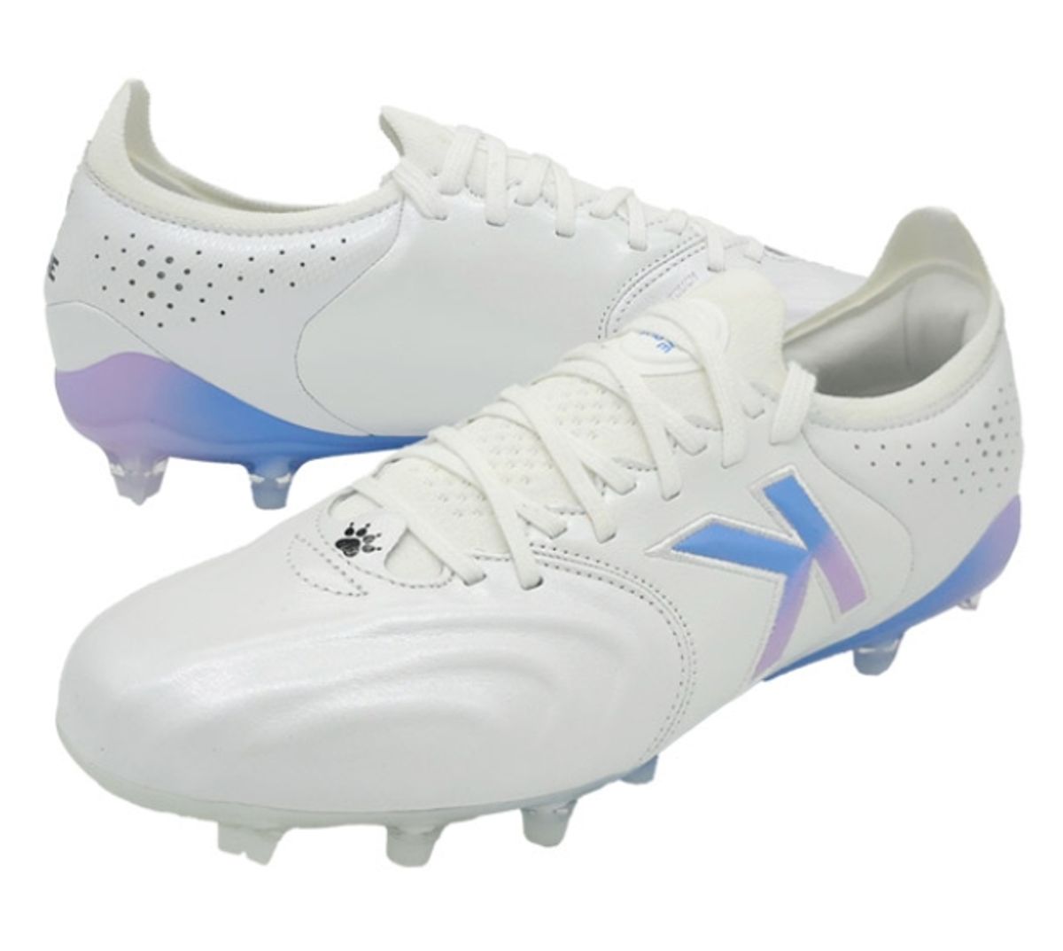 켈미(KELME) 8422ZX1618 White/Blue Trofeo AG/FG 캥거루 가죽 축구화