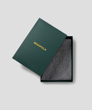 캐시혼방 양면 트라이앵글 머플러 - 그레이