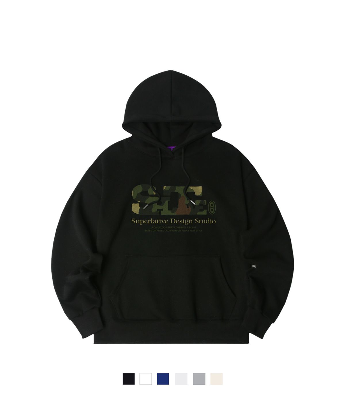 뉴해빗(NUHABIT) N/H CAMO SPLTV 오버핏 기모 후드 (GOH4-5NH168)