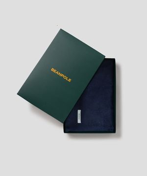 캐시미어 숏 머플러 - 네이비