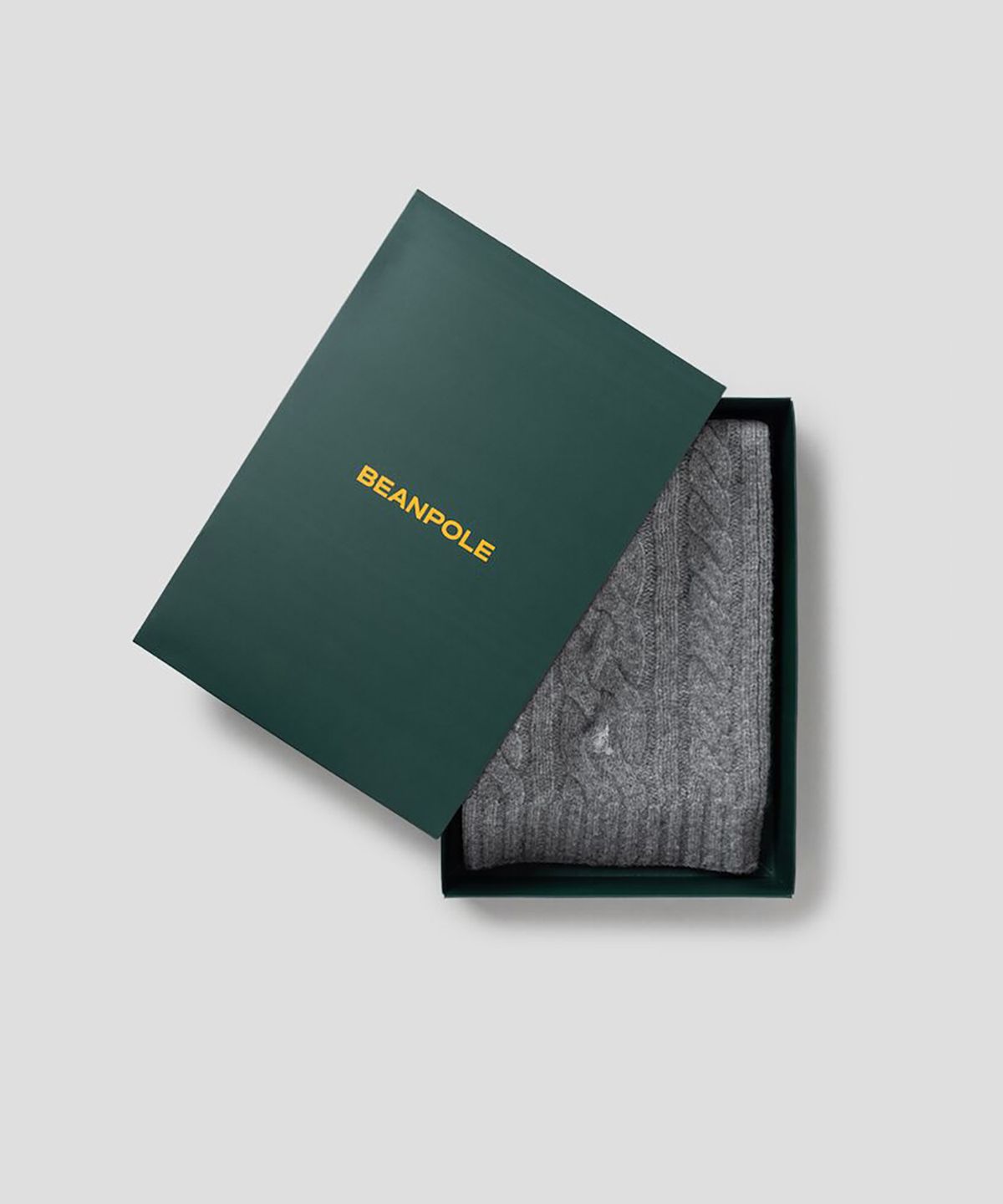 빈폴 액세서리(BEANPOLE ACCESSORY) 울 케이블 숏 머플러 - 그레이