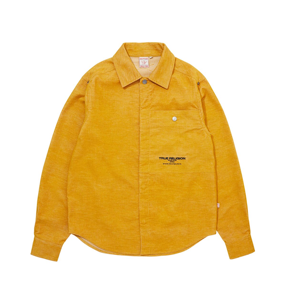 트루릴리젼(TRUERELIGION) SINGLE POCKET CORDUROY SHIRTS_DARK YELLOW