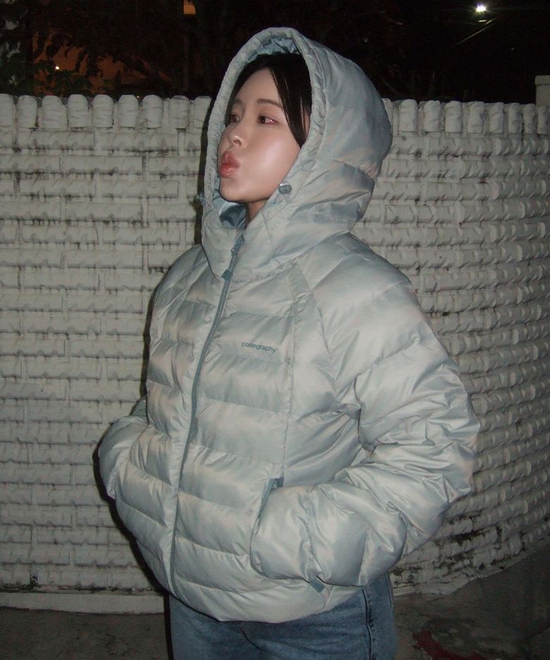 후드 경량 패딩 점퍼_스카이 블루
