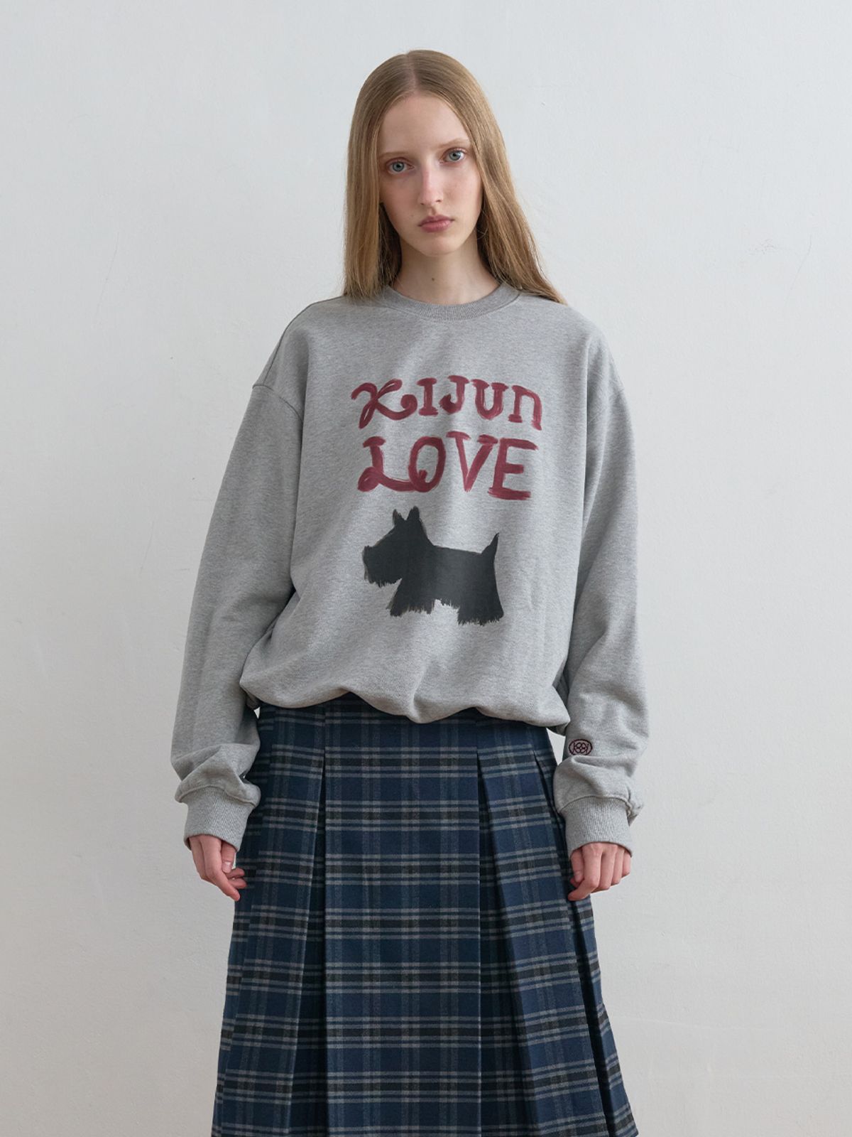기준(KIJUN) Love Sweatshirt Melange Grey