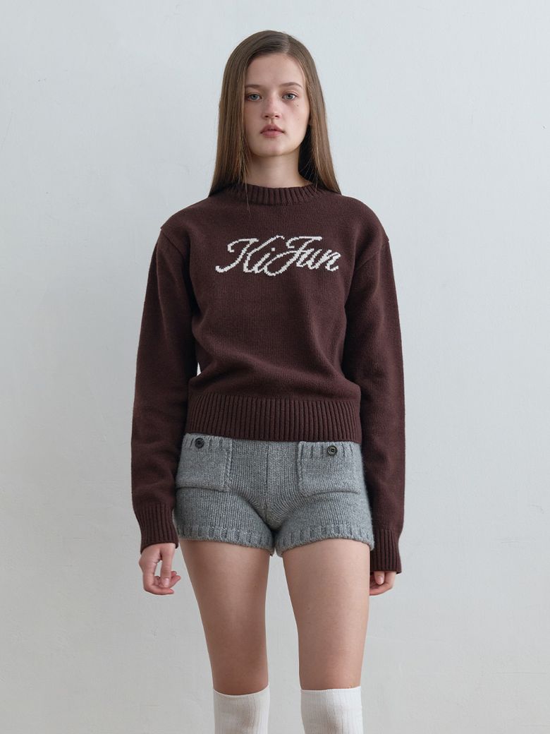 Signature Logo Knit Brown