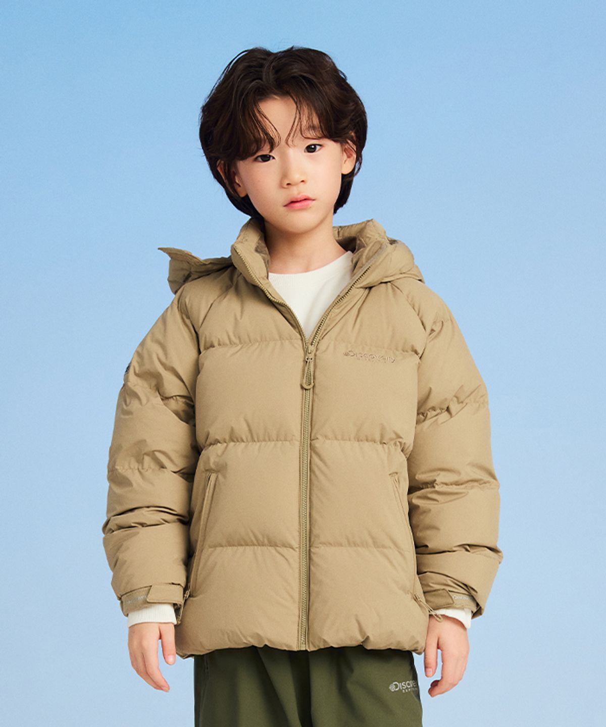 디스커버리 키즈(DISCOVERY KIDS) 에이블 다운 숏패딩 (BEIGE)