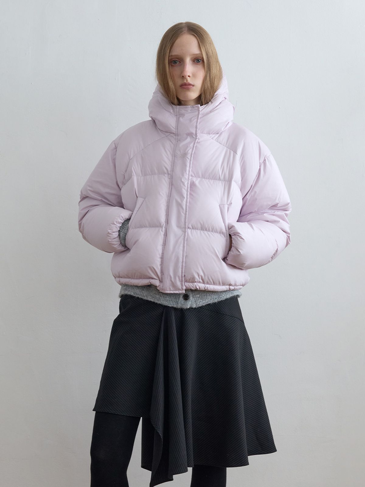 기준(KIJUN) Arc Puffer Jacket Soft Lavender