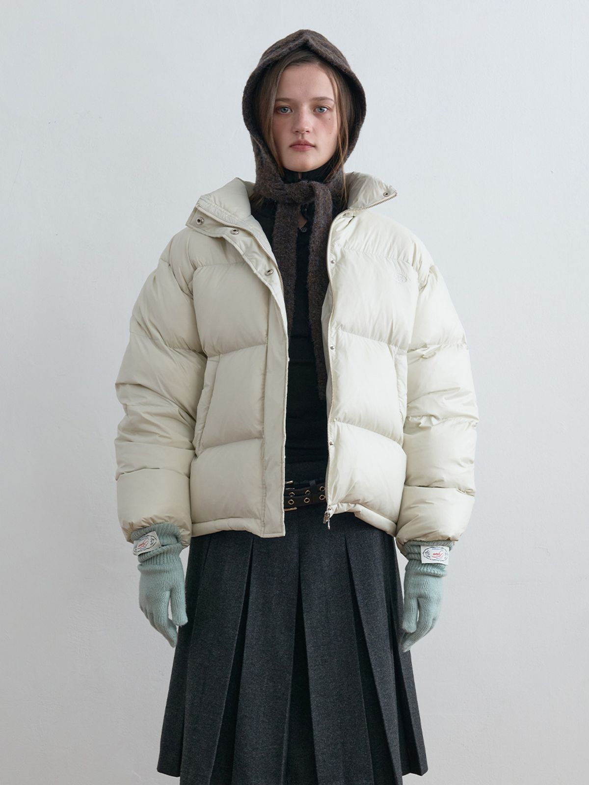 기준(KIJUN) Soft Glow Puffer Jacket Ash Beige